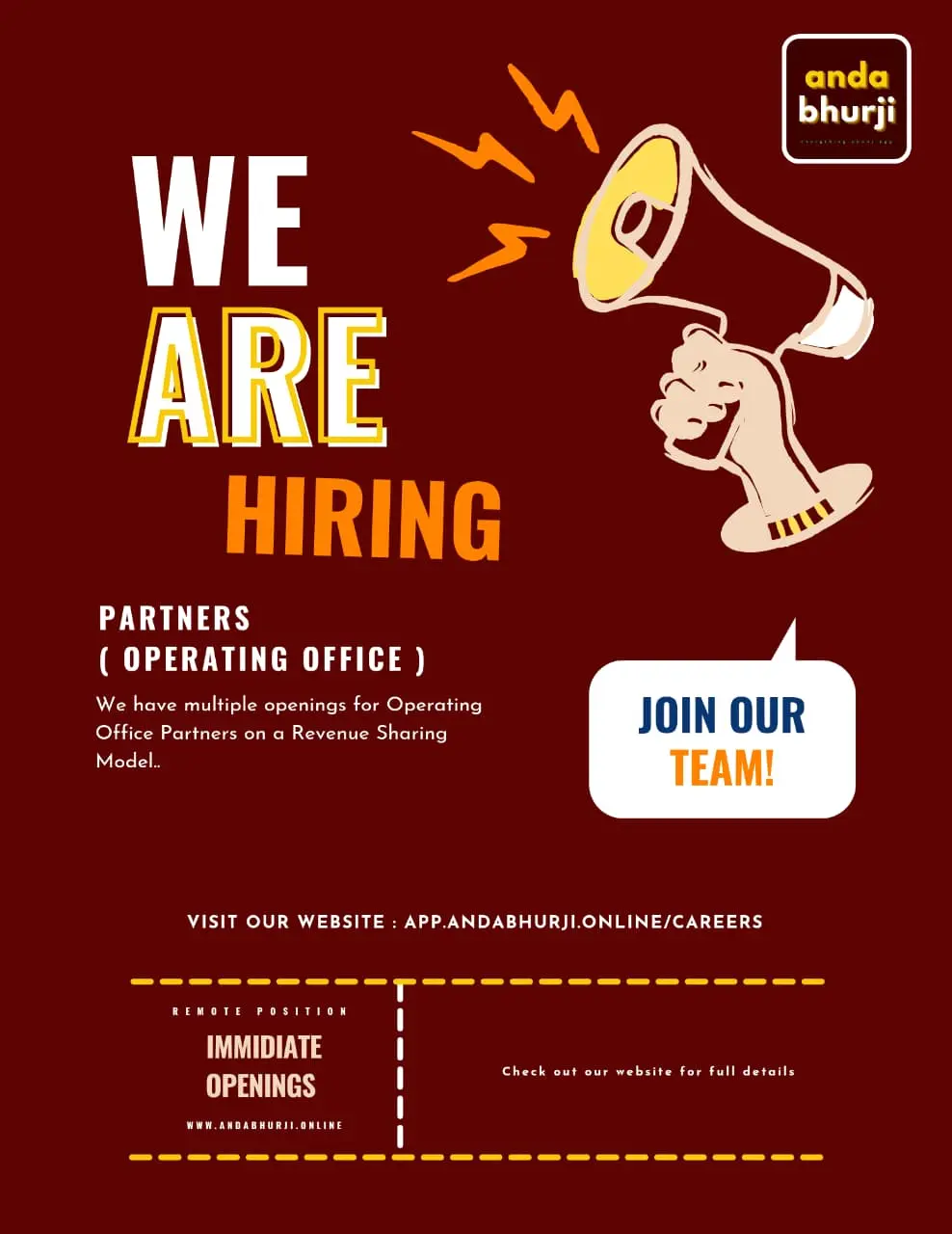 Careers : AndaBhurji Online