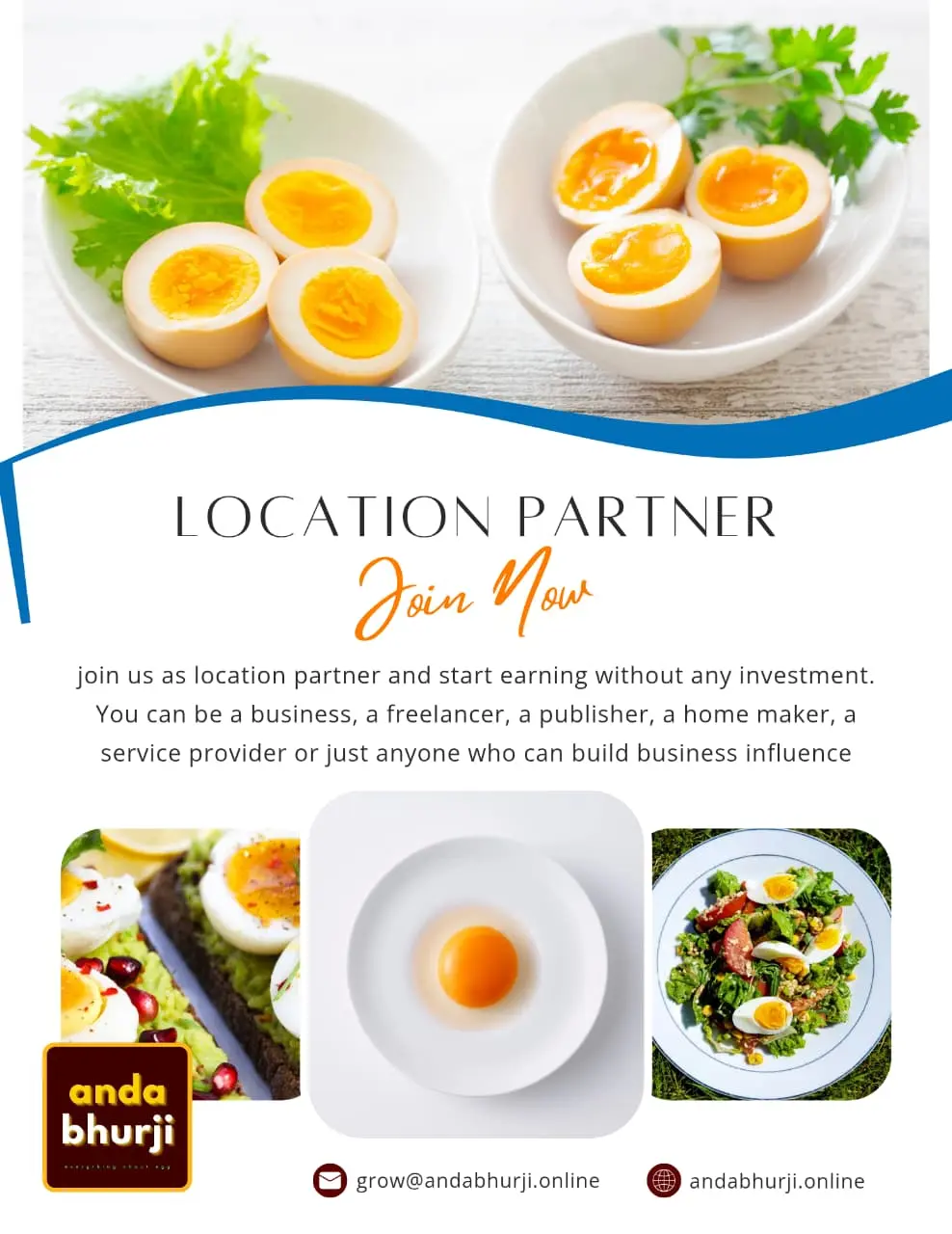 Join us as Location Partner : AndaBhurji Online